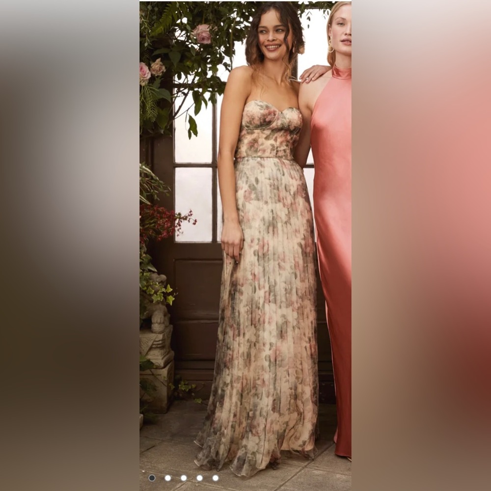 💐Lulu’s Most Beautiful Day Ivory Multi Floral Print Organza Maxi Dress ☀️